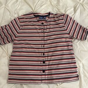 Mountain Lake Striped short sleeve cardigan XL